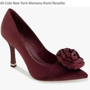 Kenneth Cole New York Burgundy Rosette Heels